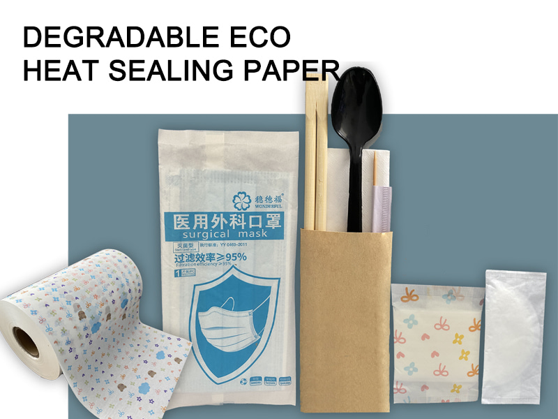 Bolsa de papel de bolsa de papel en rollo de papel termosellado ECO sin plástico degradable